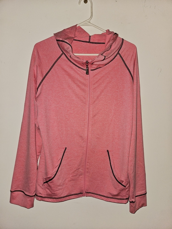 July's Song Jackets & Blazers - July' Song Lightweight Pink Hooded Zip Jacket Size XL